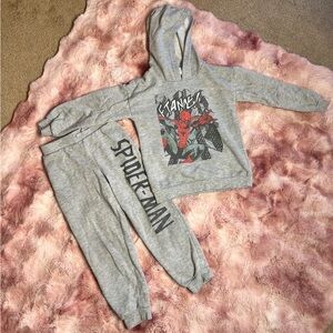 Spider-Man Gray Kids Hoodie and Jogger Set